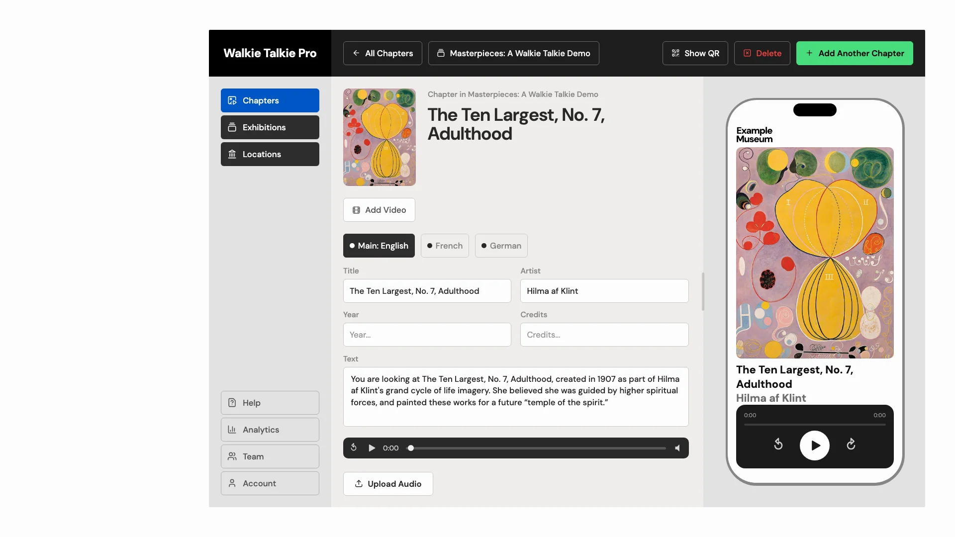 A Walkthrough of the Walkie Talkie Producer Area
